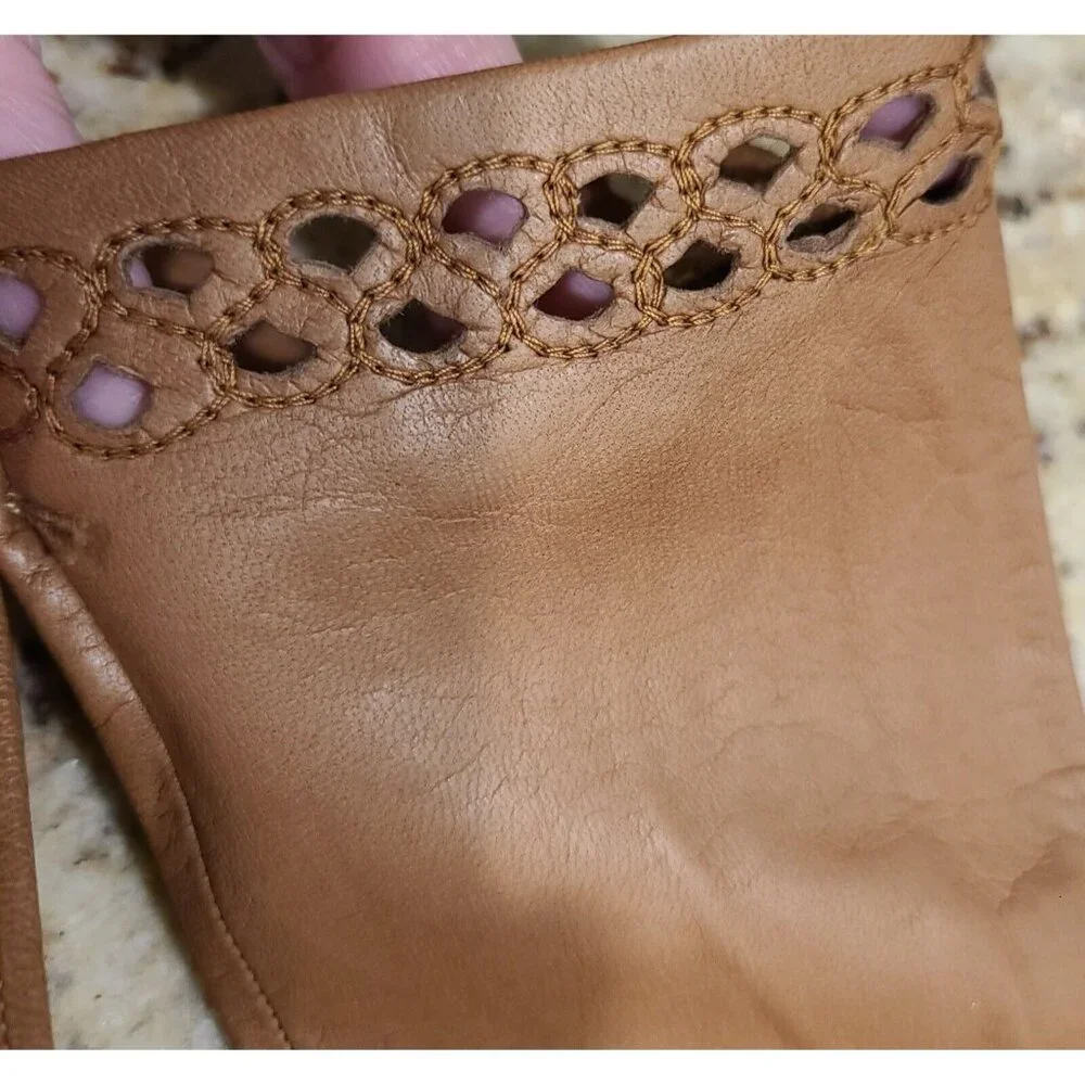 New! Vintage Size S Tan Soft Leather Formal 8.5